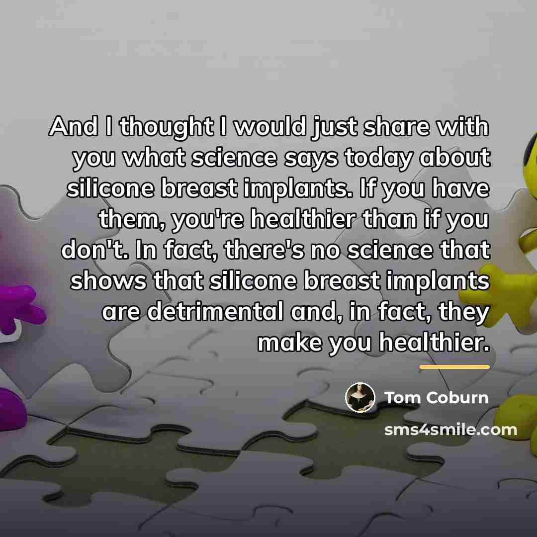 “And I thought I would just share with you what…” quote by Tom Coburn