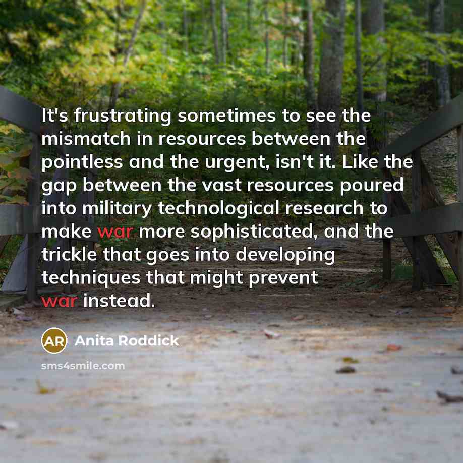 “It's frustrating sometimes to see the mismatch in resources between…” quote by Anita Roddick