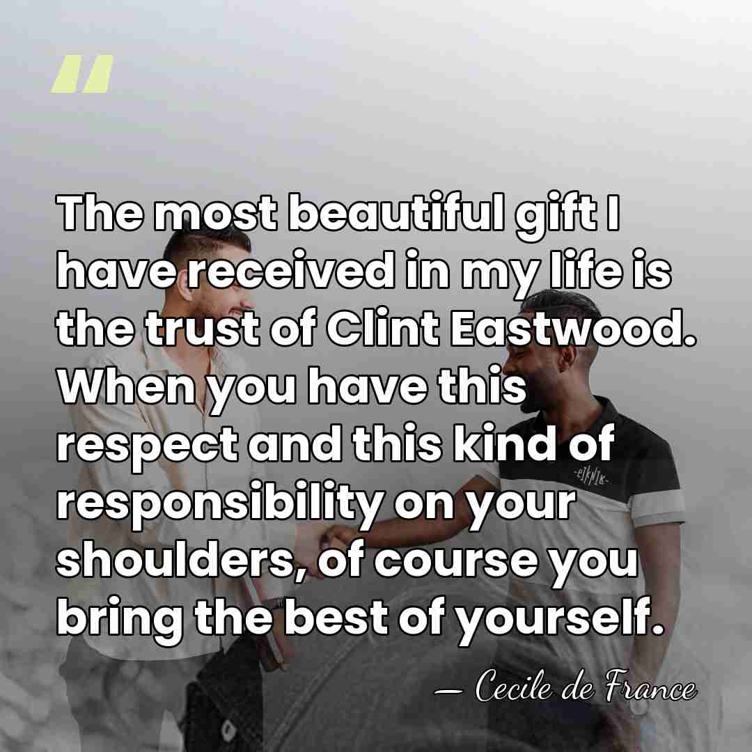The most beautiful gift I have received in my life is the&hellip; - Cecile de France