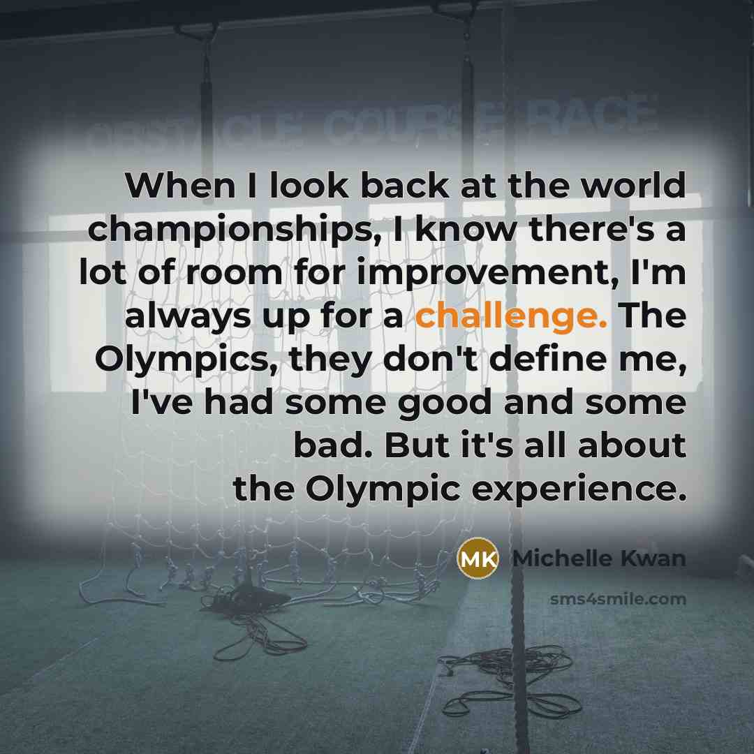 “When I look back at the world championships, I know…” quote by Michelle Kwan