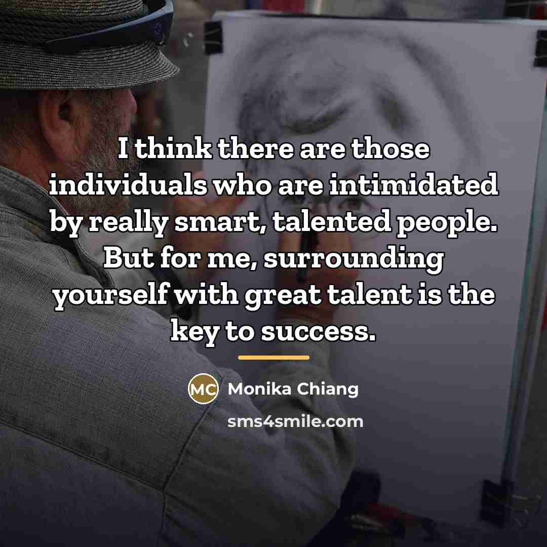 “I think there are those individuals who are intimidated by…” quote by Monika Chiang