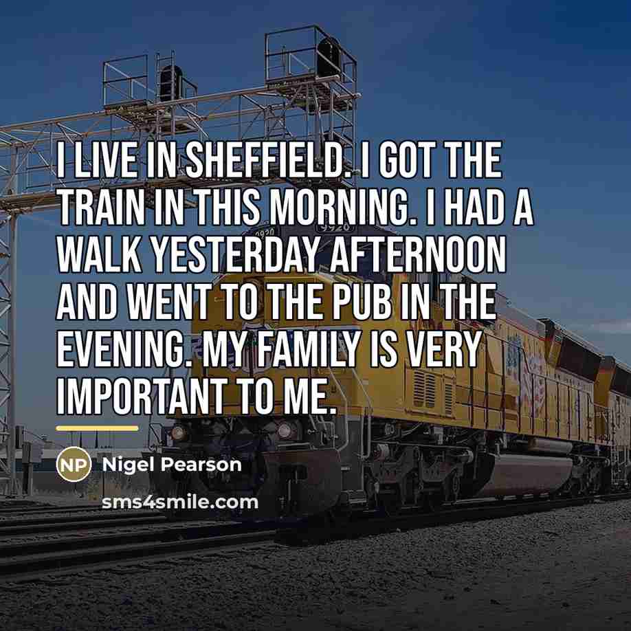 “I live in Sheffield. I got the train in this…” quote by Nigel Pearson