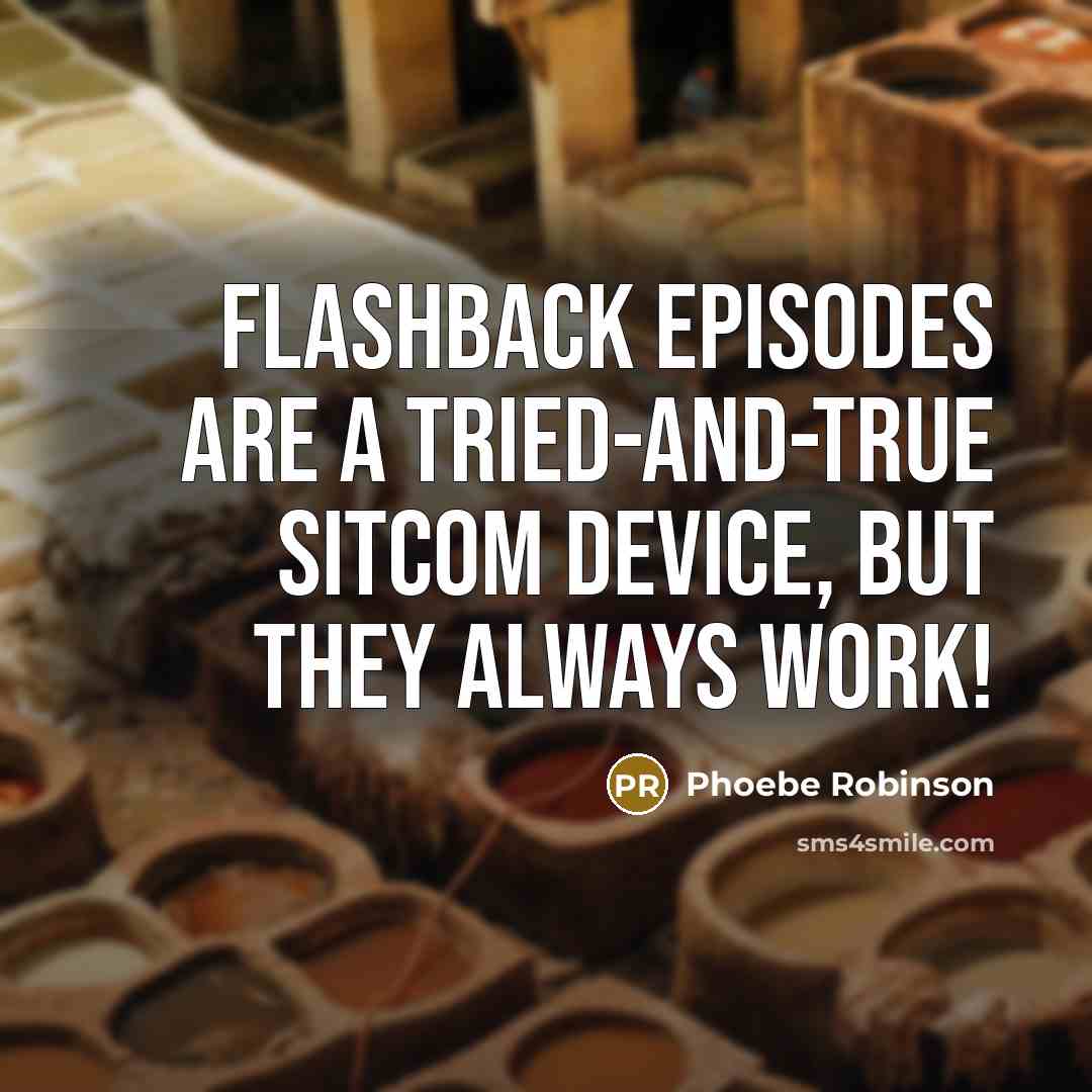 “Flashback episodes are a tried-and-true sitcom device, but they always…” quote by Phoebe Robinson