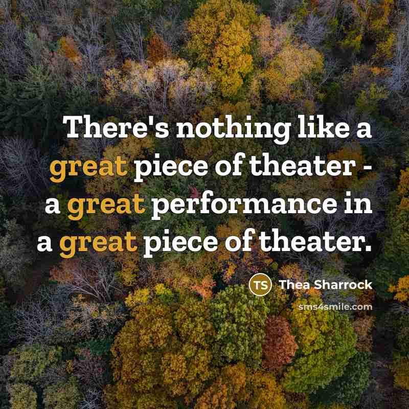 “There's nothing like a great piece of theater - a…” quote by Thea Sharrock