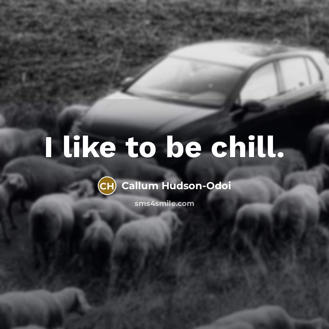 “I like to be chill.…” quote by Callum Hudson-Odoi