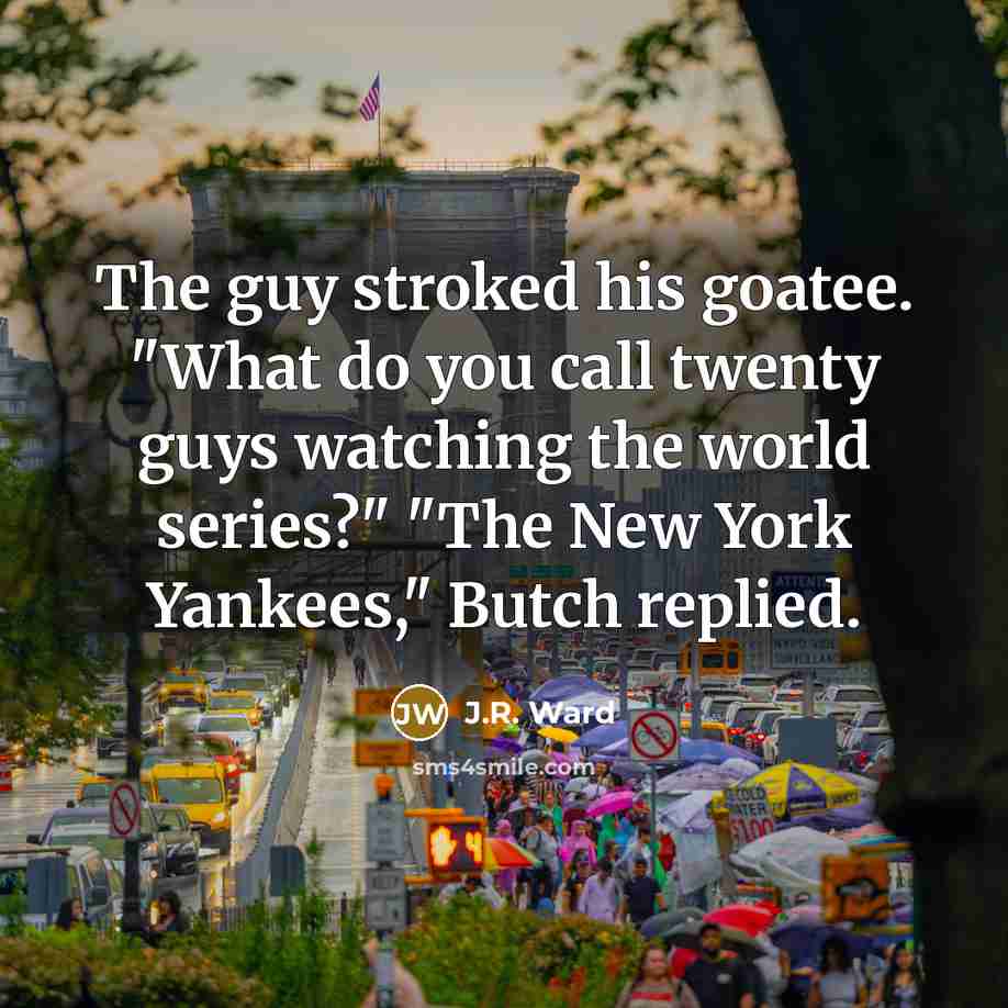 “The guy stroked his goatee. "What do you call twenty…” quote by J.R. Ward
