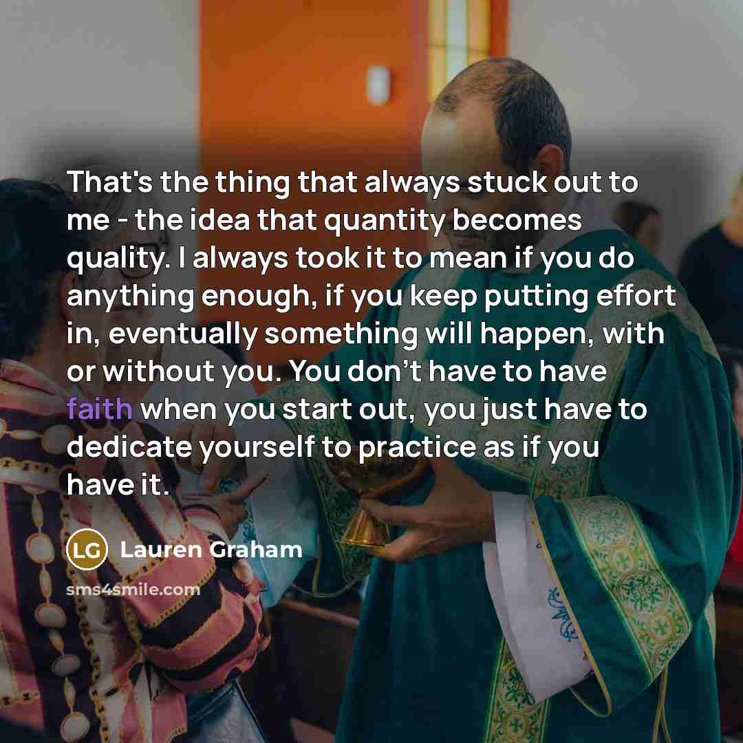 “That's the thing that always stuck out to me -…” quote by Lauren Graham
