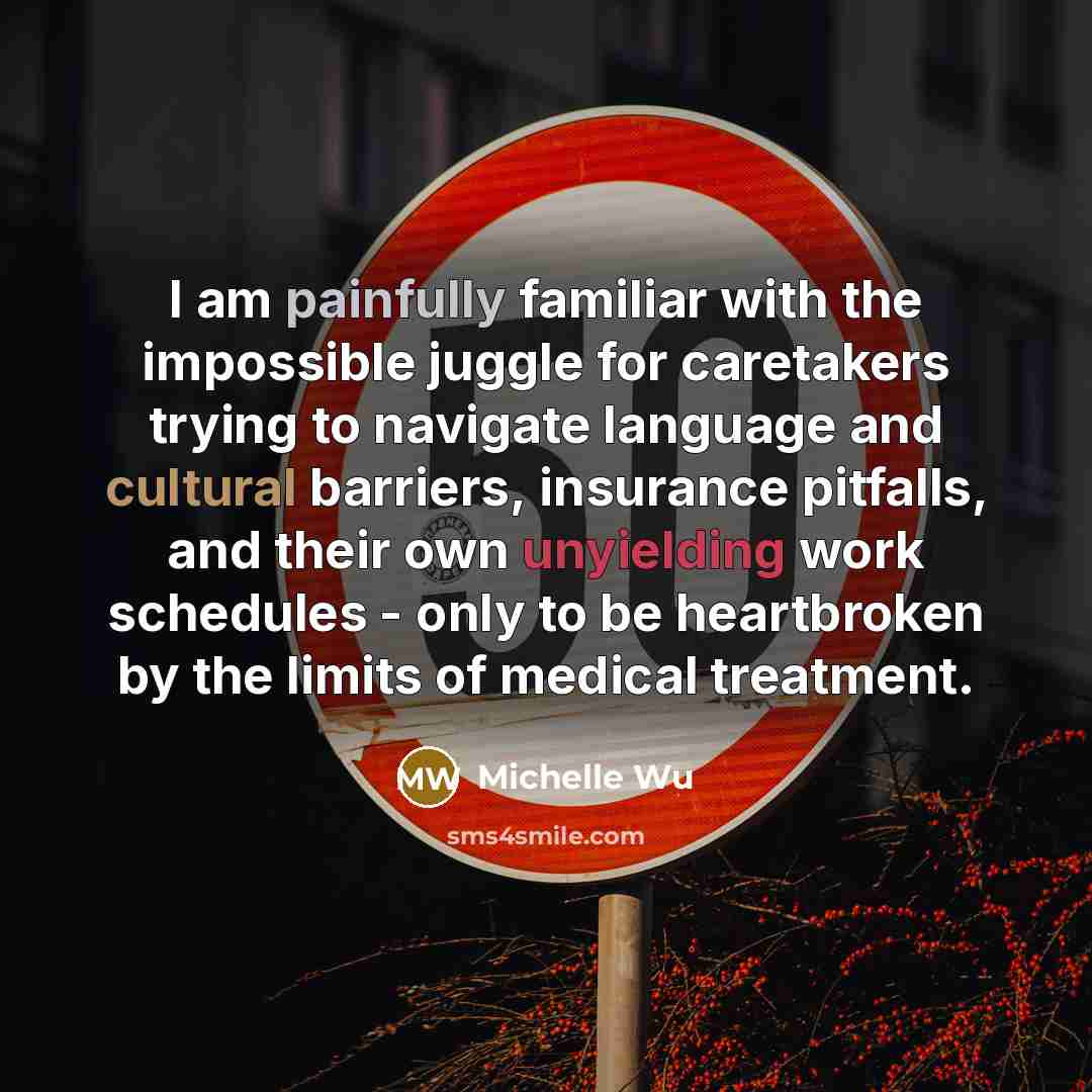 “I am painfully familiar with the impossible juggle for caretakers…” quote by Michelle Wu