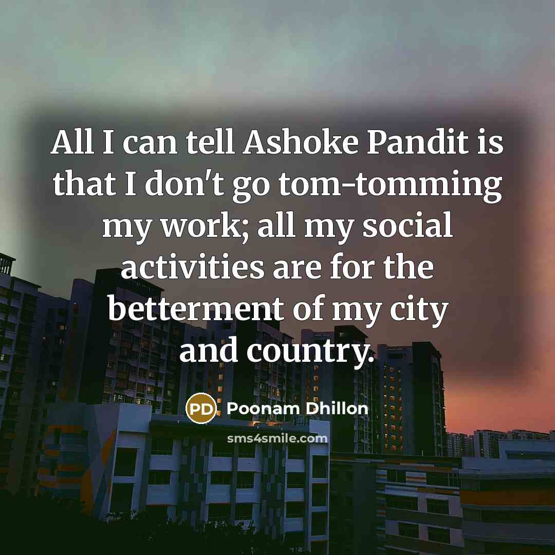 “All I can tell Ashoke Pandit is that I don't…” quote by Poonam Dhillon