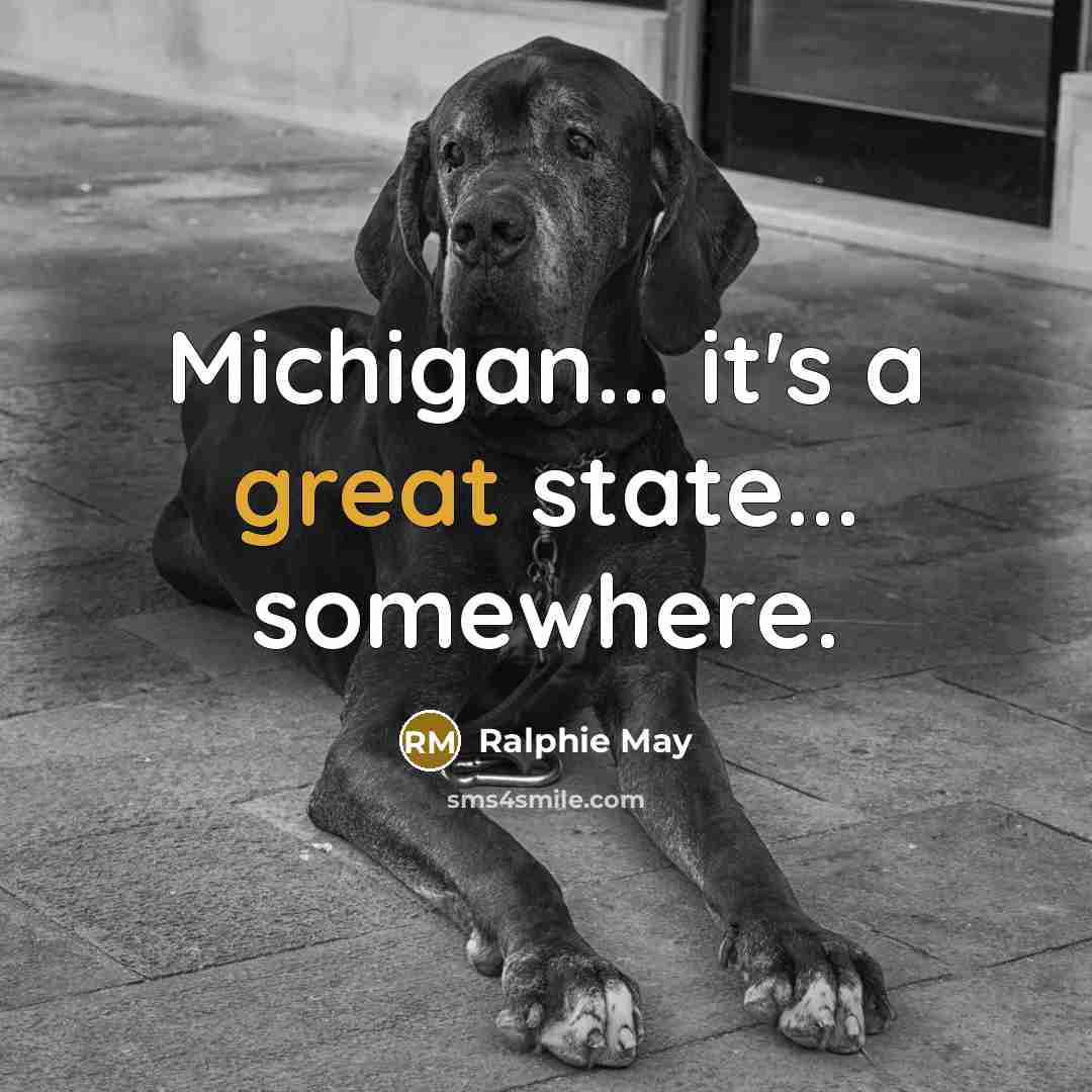 “Michigan... it's a great state... somewhere.…” quote by Ralphie May