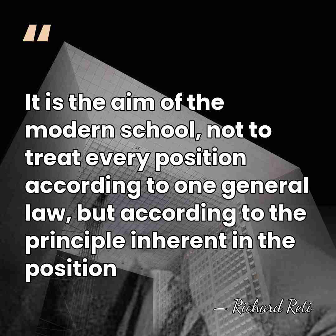 It is the aim of the modern school, not to treat every&hellip; - Richard Reti