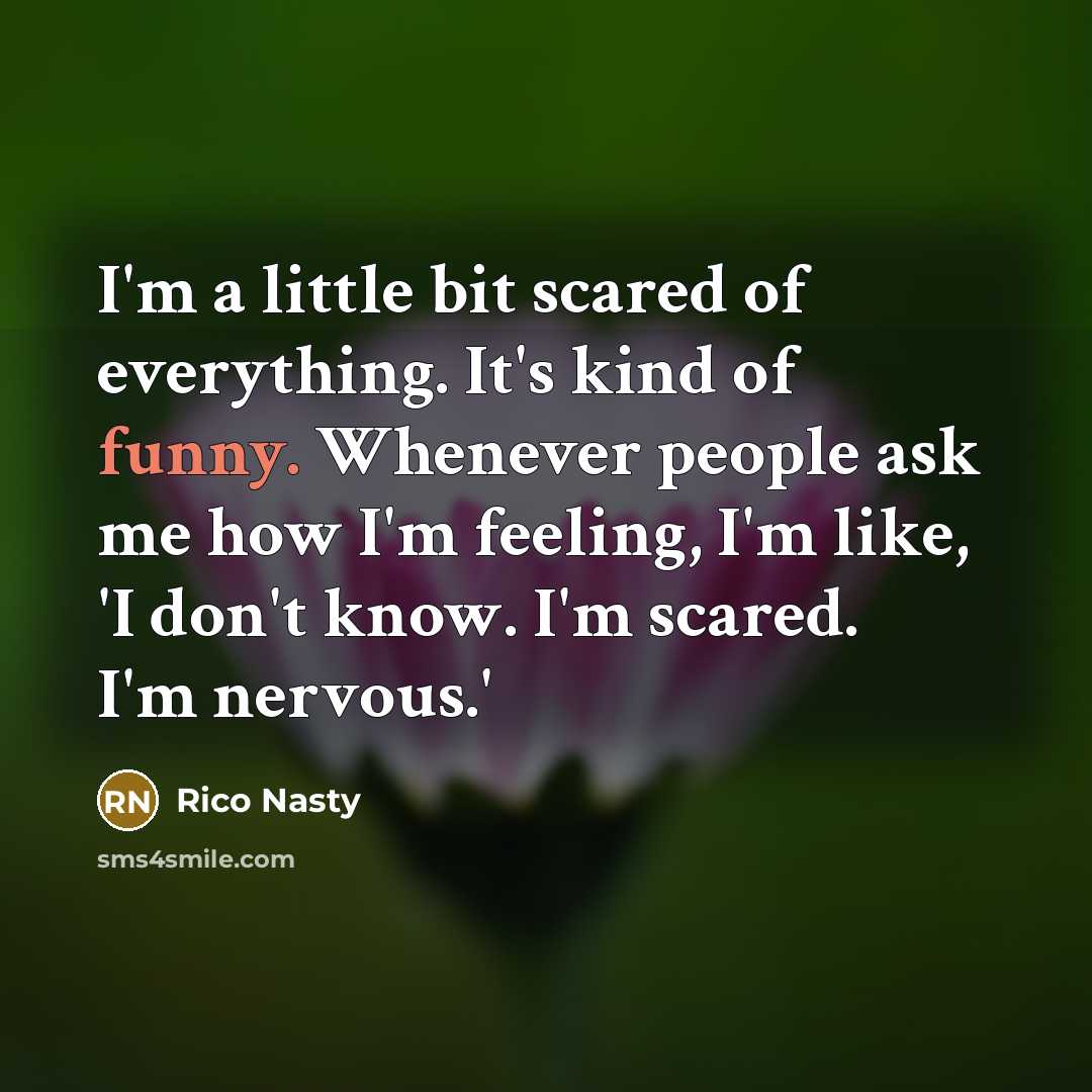 “I'm a little bit scared of everything. It's kind of…” quote by Rico Nasty