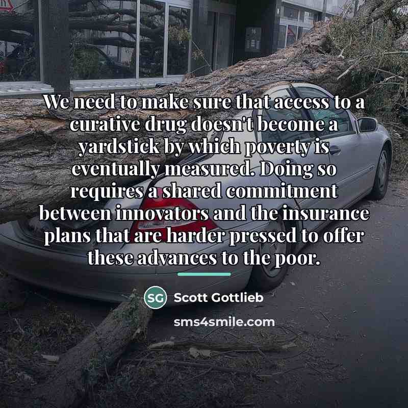 “We need to make sure that access to a curative…” quote by Scott Gottlieb