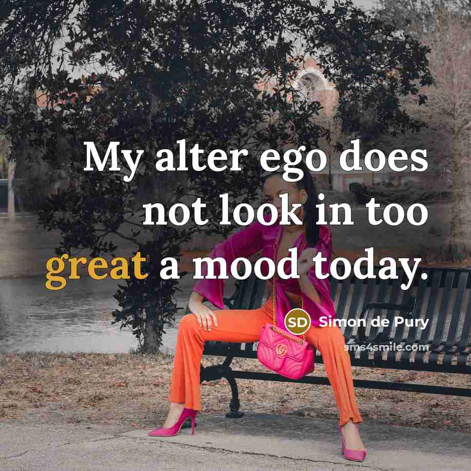 “My alter ego does not look in too great a…” quote by Simon de Pury