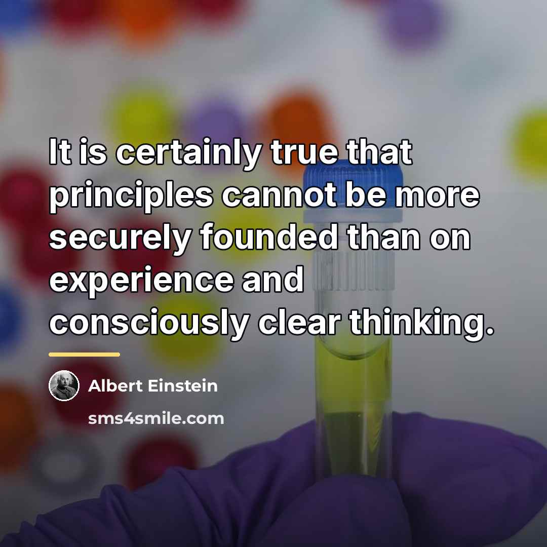 “It is certainly true that principles cannot be more securely…” quote by Albert Einstein