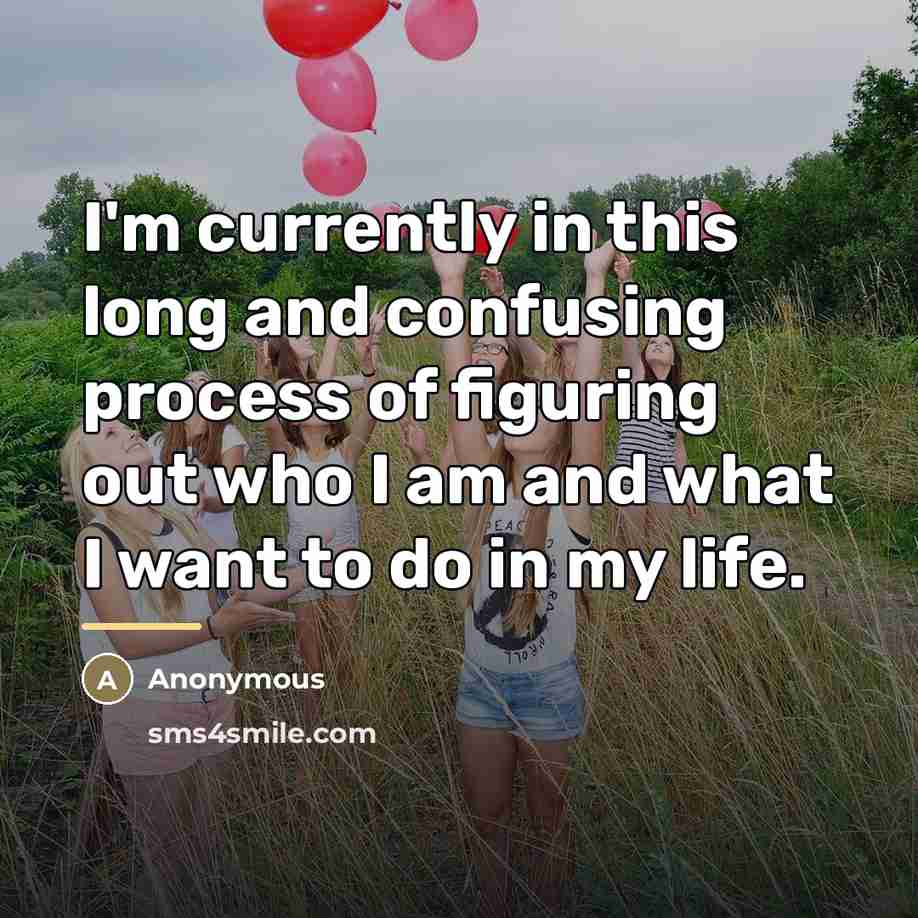 “I'm currently in this long and confusing process of figuring…” quote by Anonymous