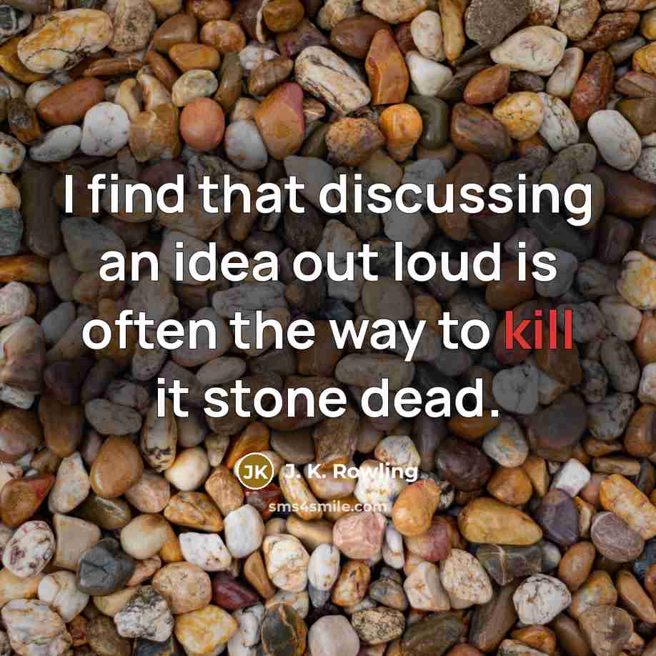 “I find that discussing an idea out loud is often…” quote by J. K. Rowling