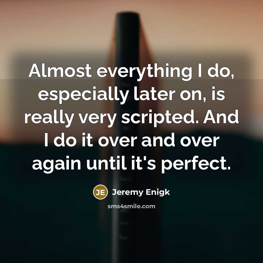 “Almost everything I do, especially later on, is really very…” quote by Jeremy Enigk