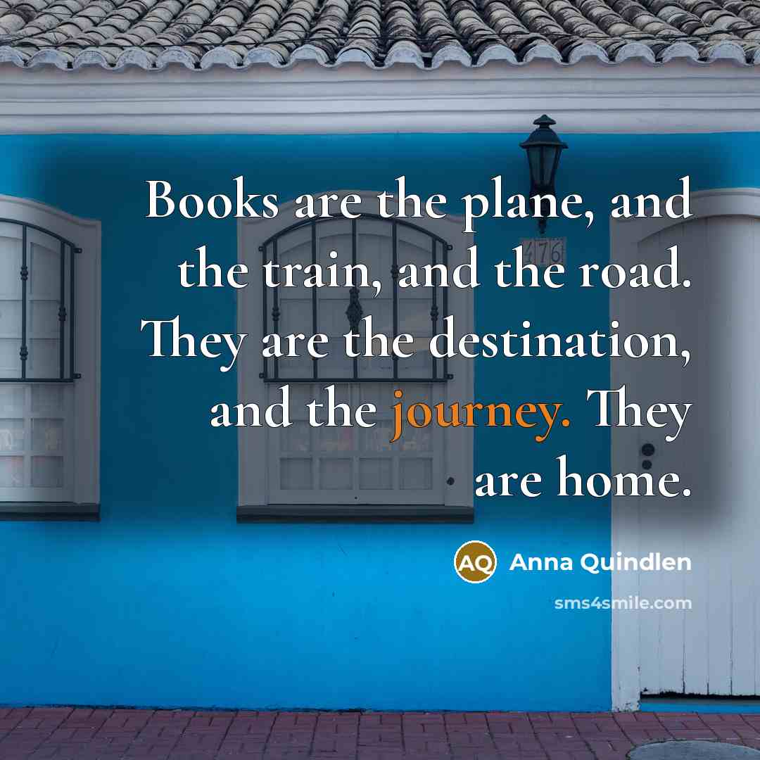 “Books are the plane, and the train, and the road.…” quote by Anna Quindlen