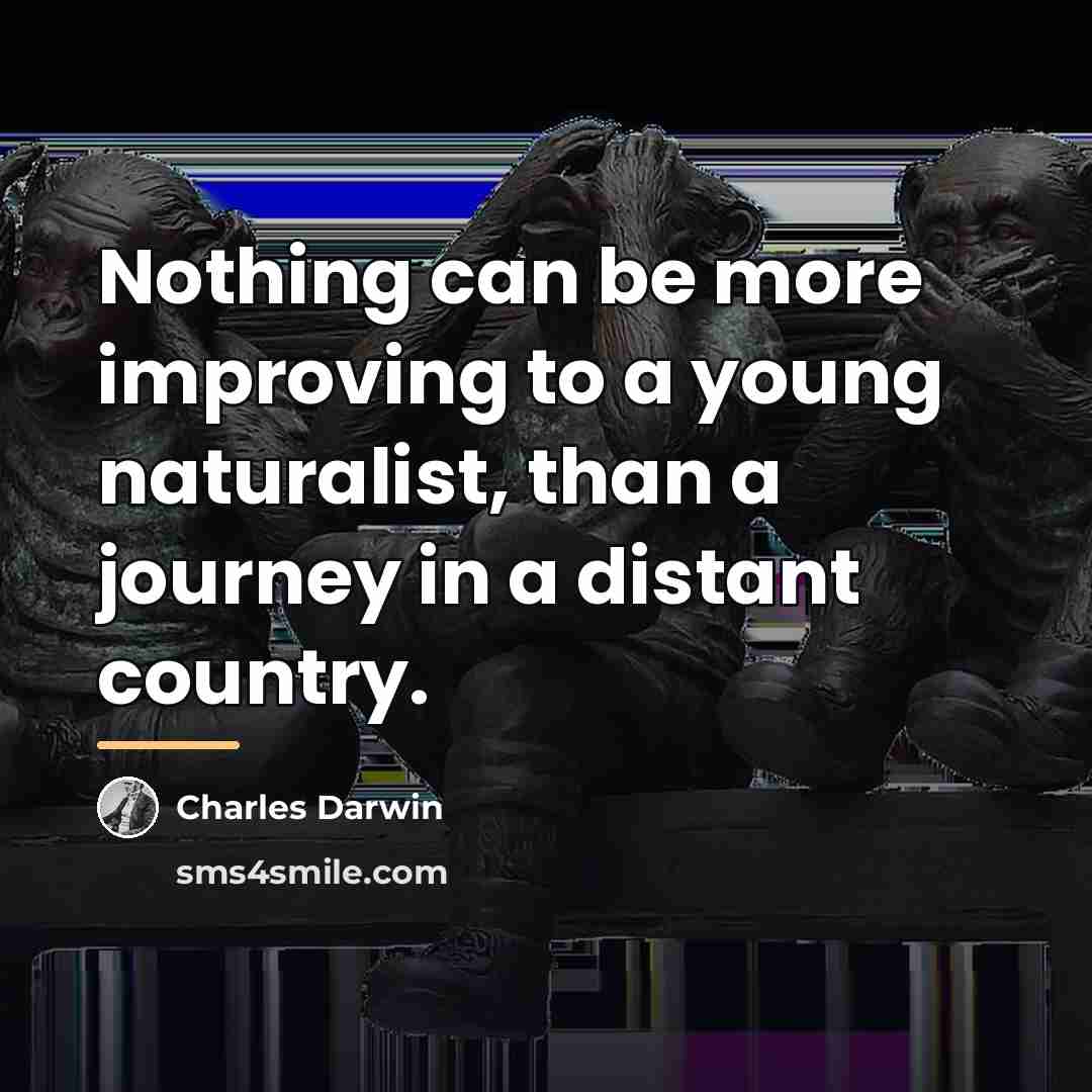 “Nothing can be more improving to a young naturalist, than…” quote by Charles Darwin