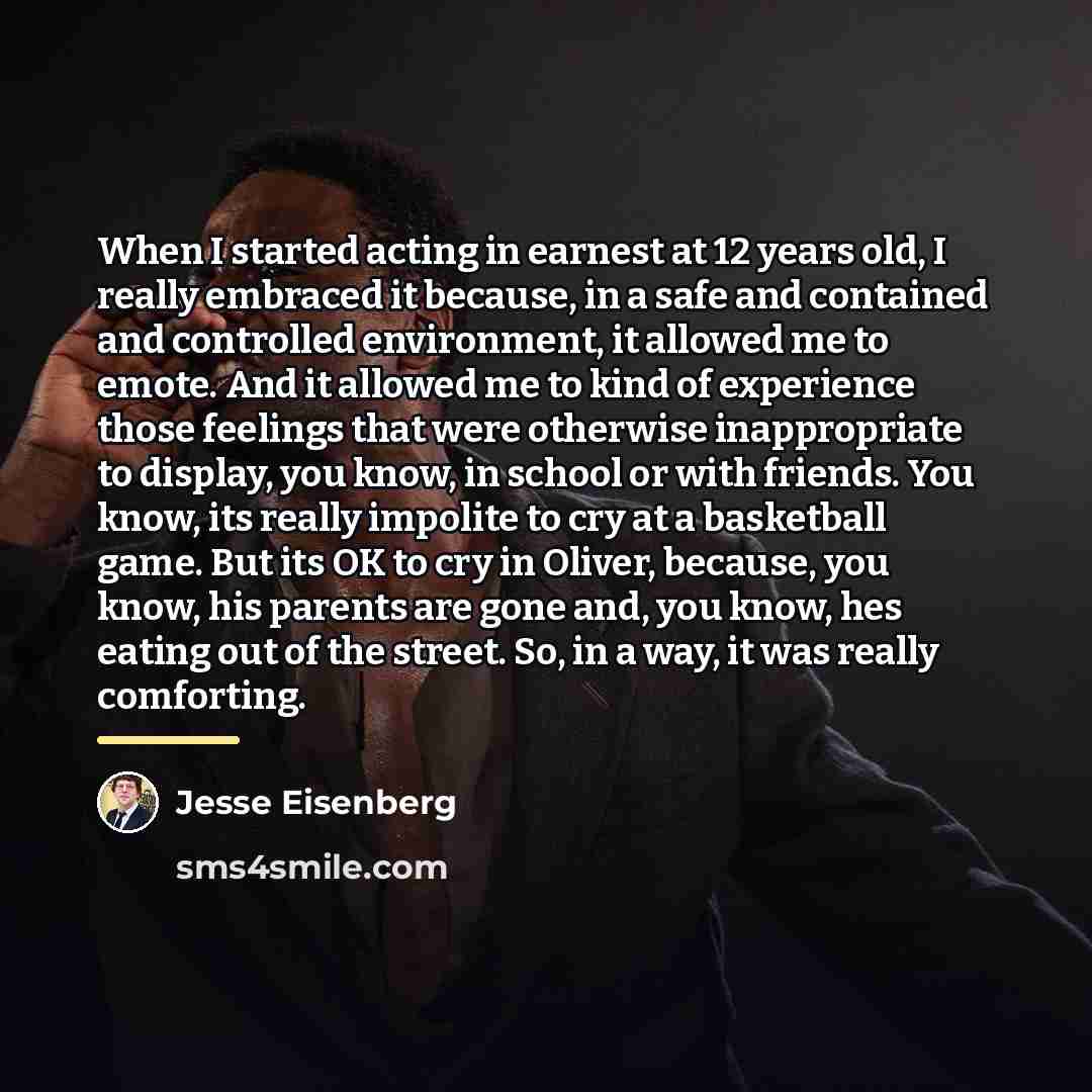 “When I started acting in earnest at 12 years old,…” quote by Jesse Eisenberg