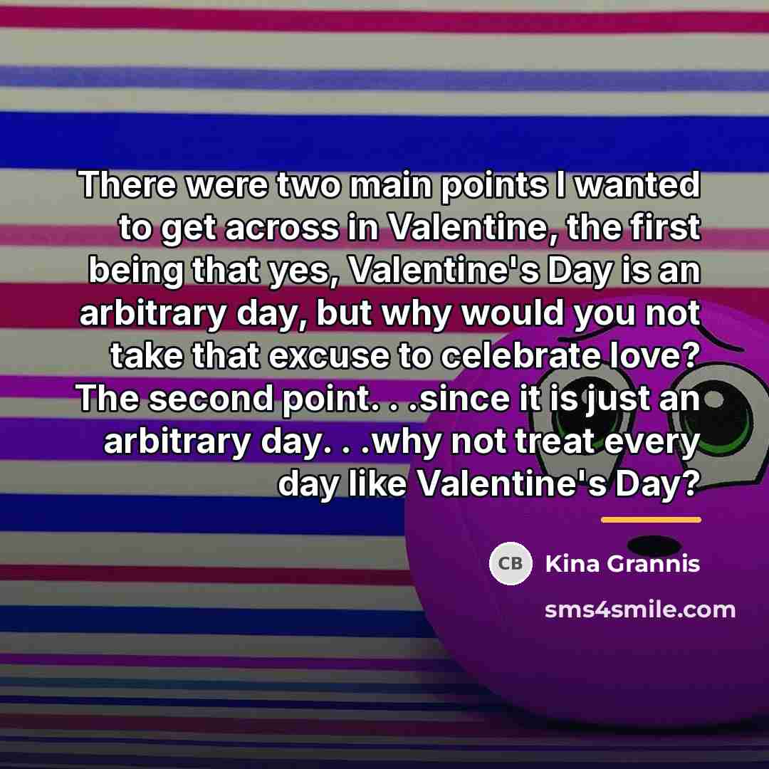 “There were two main points I wanted to get across…” quote by Kina Grannis