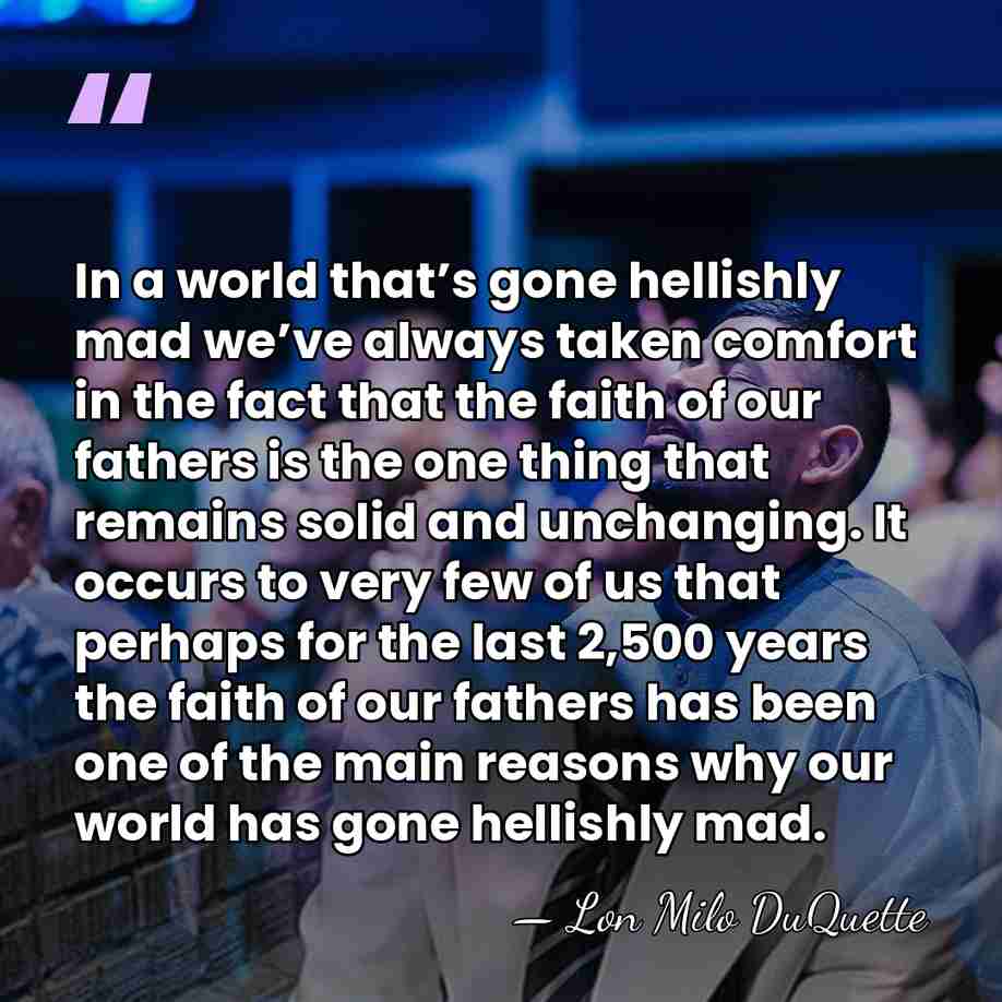 In a world that’s gone hellishly mad we’ve always taken comfort in&hellip; - Lon Milo DuQuette