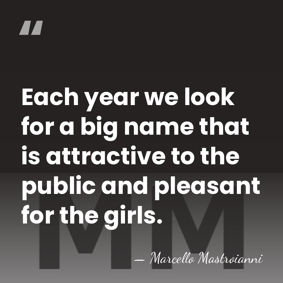 Each year we look for a big name that is attractive to&hellip; - Marcello Mastroianni