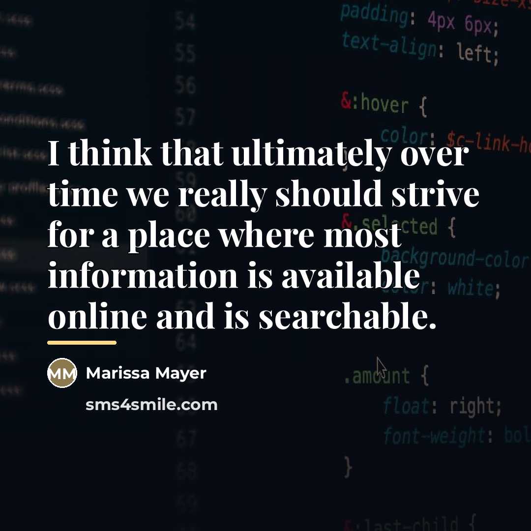 “I think that ultimately over time we really should strive…” quote by Marissa Mayer
