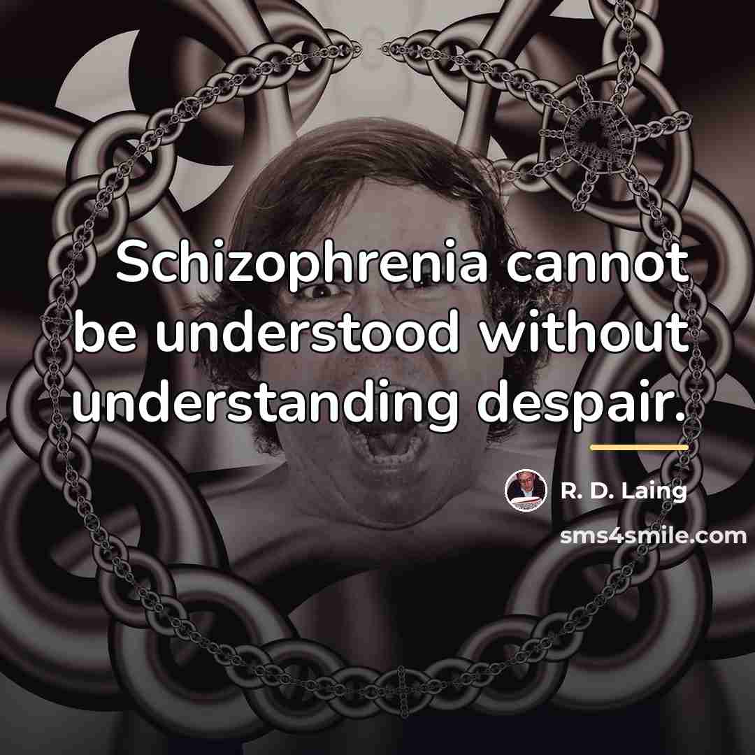 “Schizophrenia cannot be understood without understanding despair.…” quote by R. D. Laing