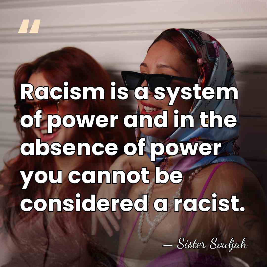 Racism is a system of power and in the absence of power&hellip; - Sister Souljah