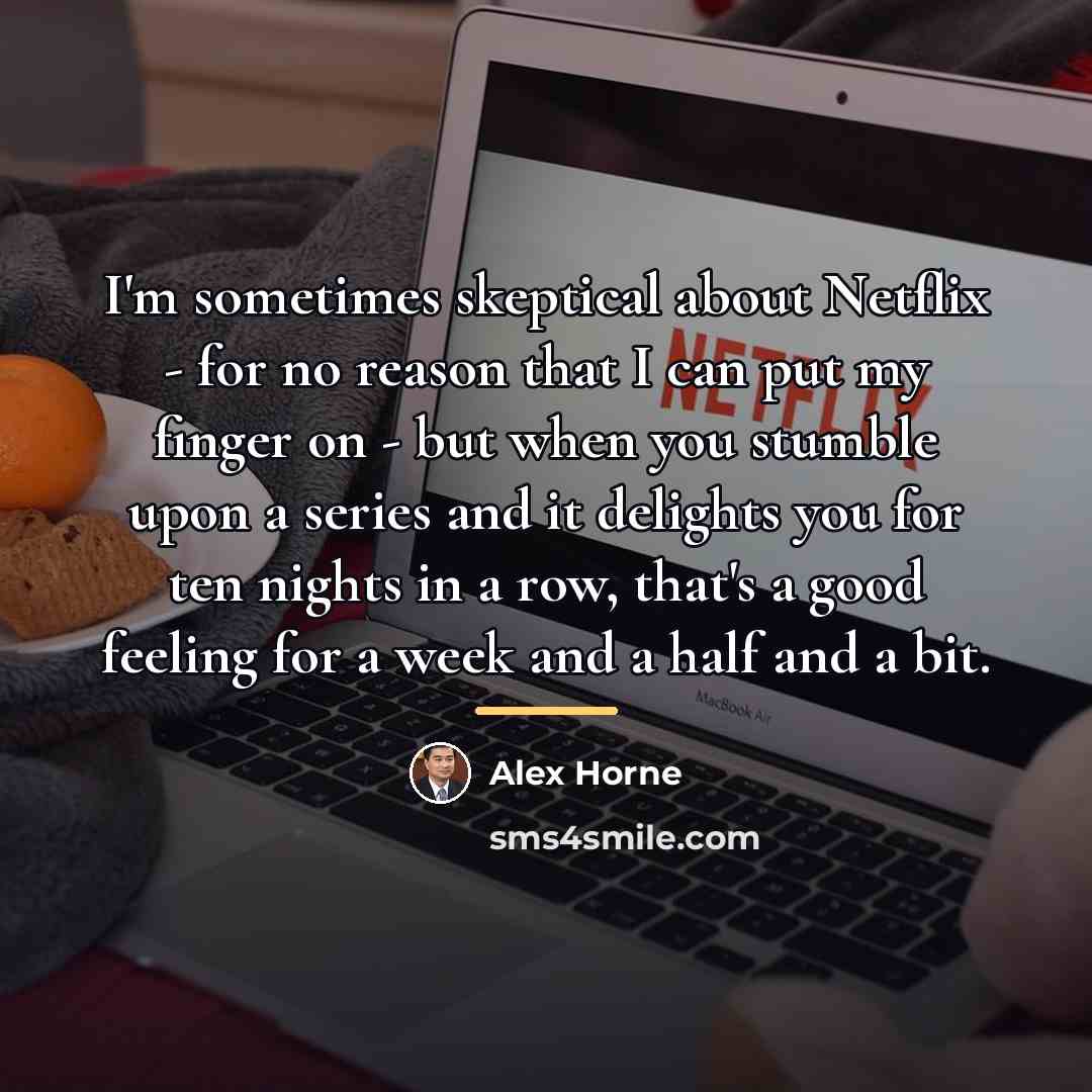 “I'm sometimes skeptical about Netflix - for no reason that…” quote by Alex Horne