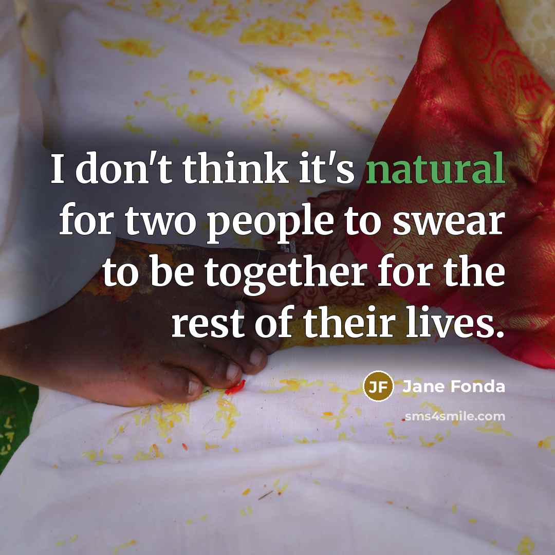 “I don't think it's natural for two people to swear…” quote by Jane Fonda