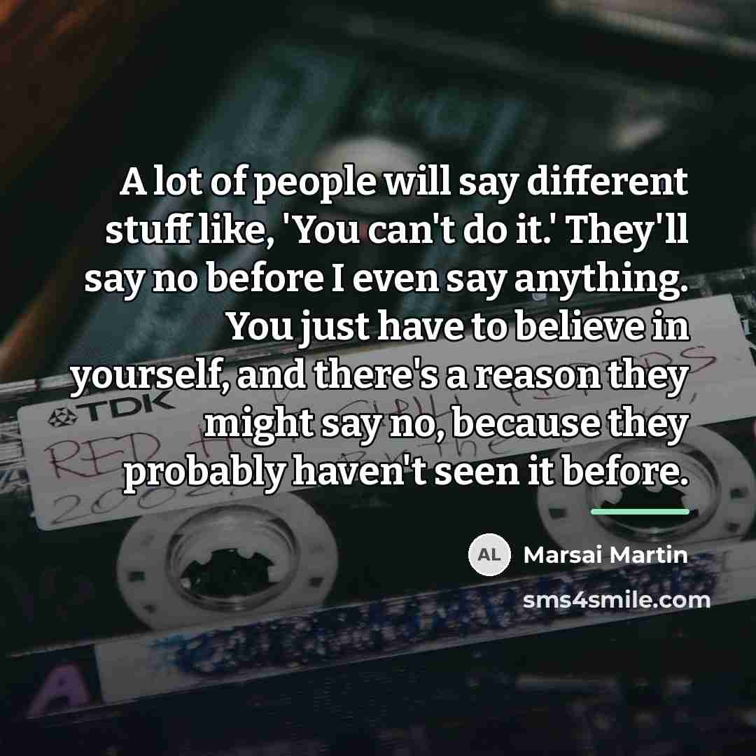 “A lot of people will say different stuff like, 'You…” quote by Marsai Martin