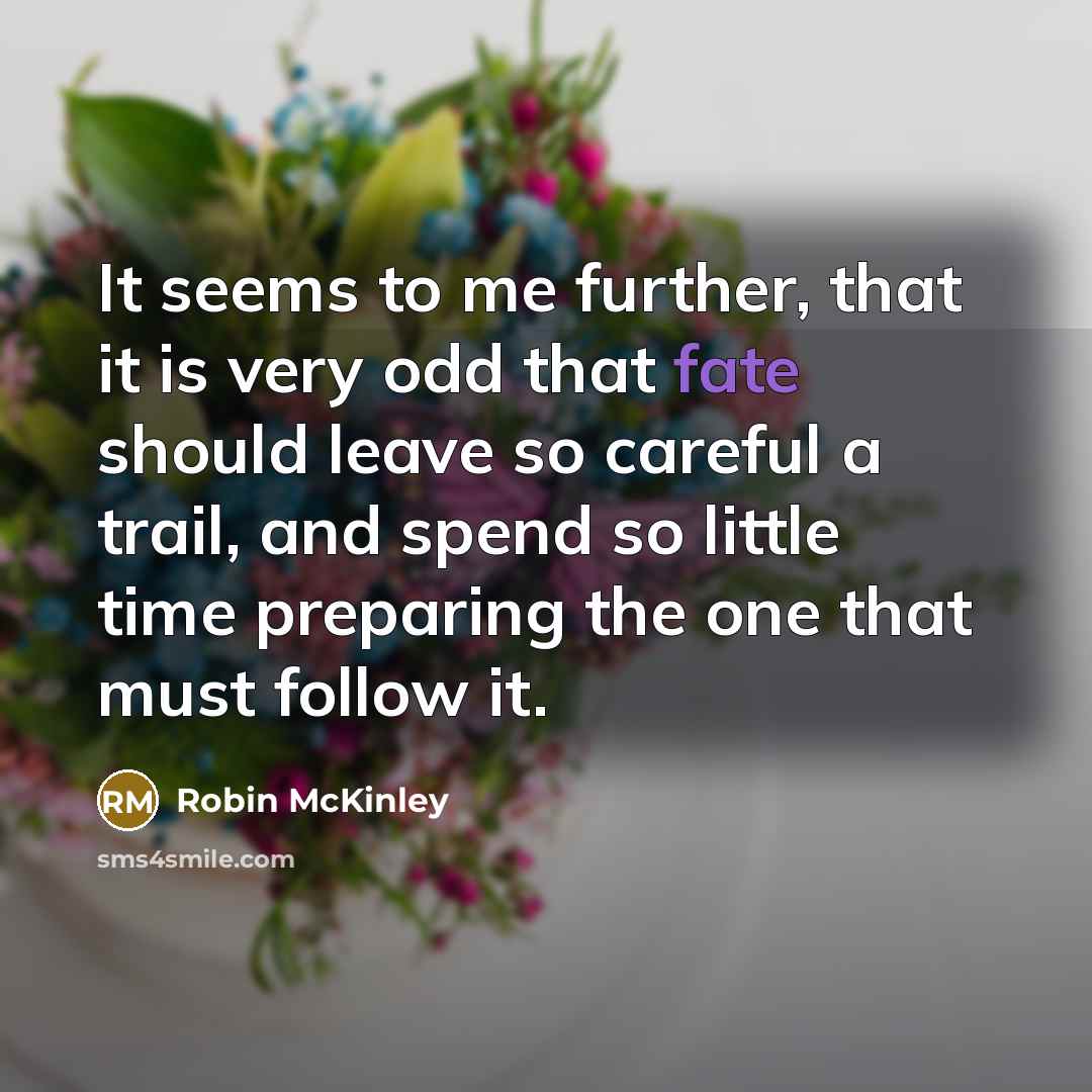 “It seems to me further, that it is very odd…” quote by Robin McKinley