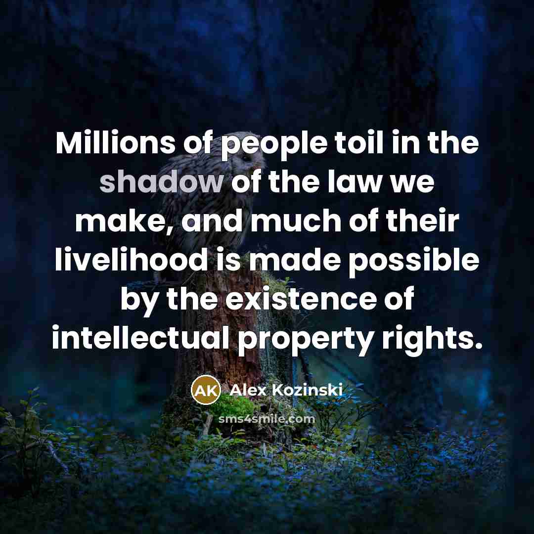 “Millions of people toil in the shadow of the law…” quote by Alex Kozinski