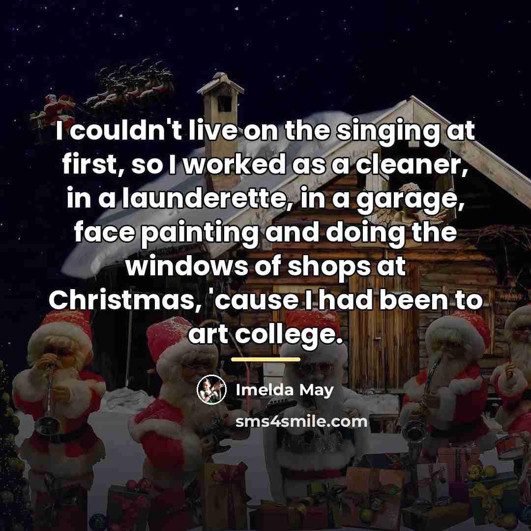 “I couldn't live on the singing at first, so I…” quote by Imelda May