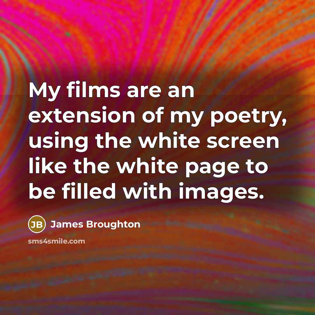 “My films are an extension of my poetry, using the…” quote by James Broughton
