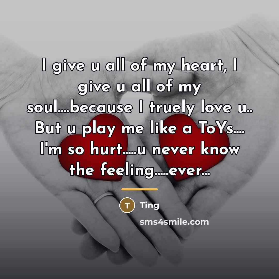 “I give u all of my heart, I give u…” quote by Ting