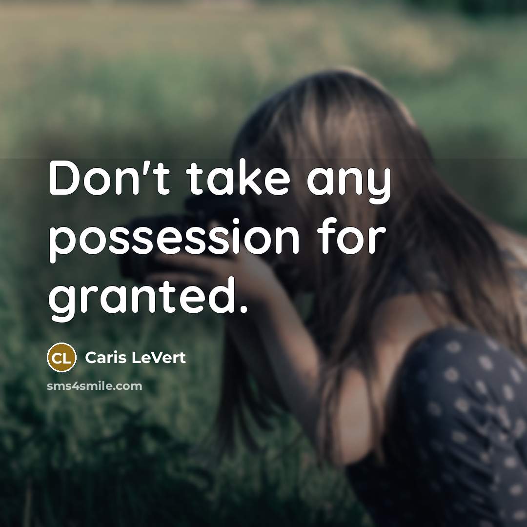 “Don't take any possession for granted.…” quote by Caris LeVert