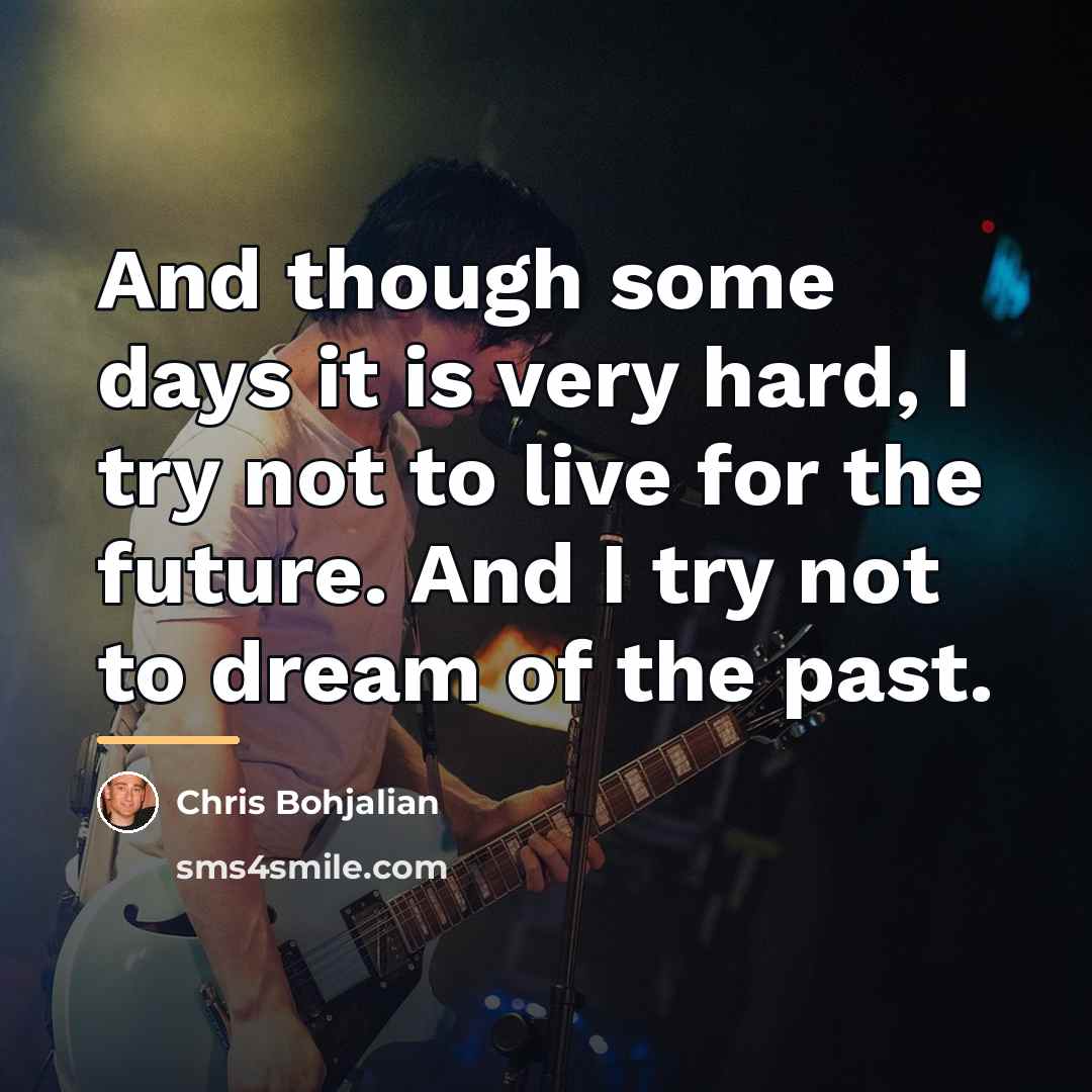 “And though some days it is very hard, I try…” quote by Chris Bohjalian