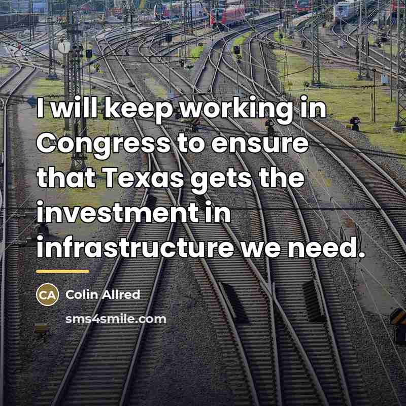 “I will keep working in Congress to ensure that Texas…” quote by Colin Allred