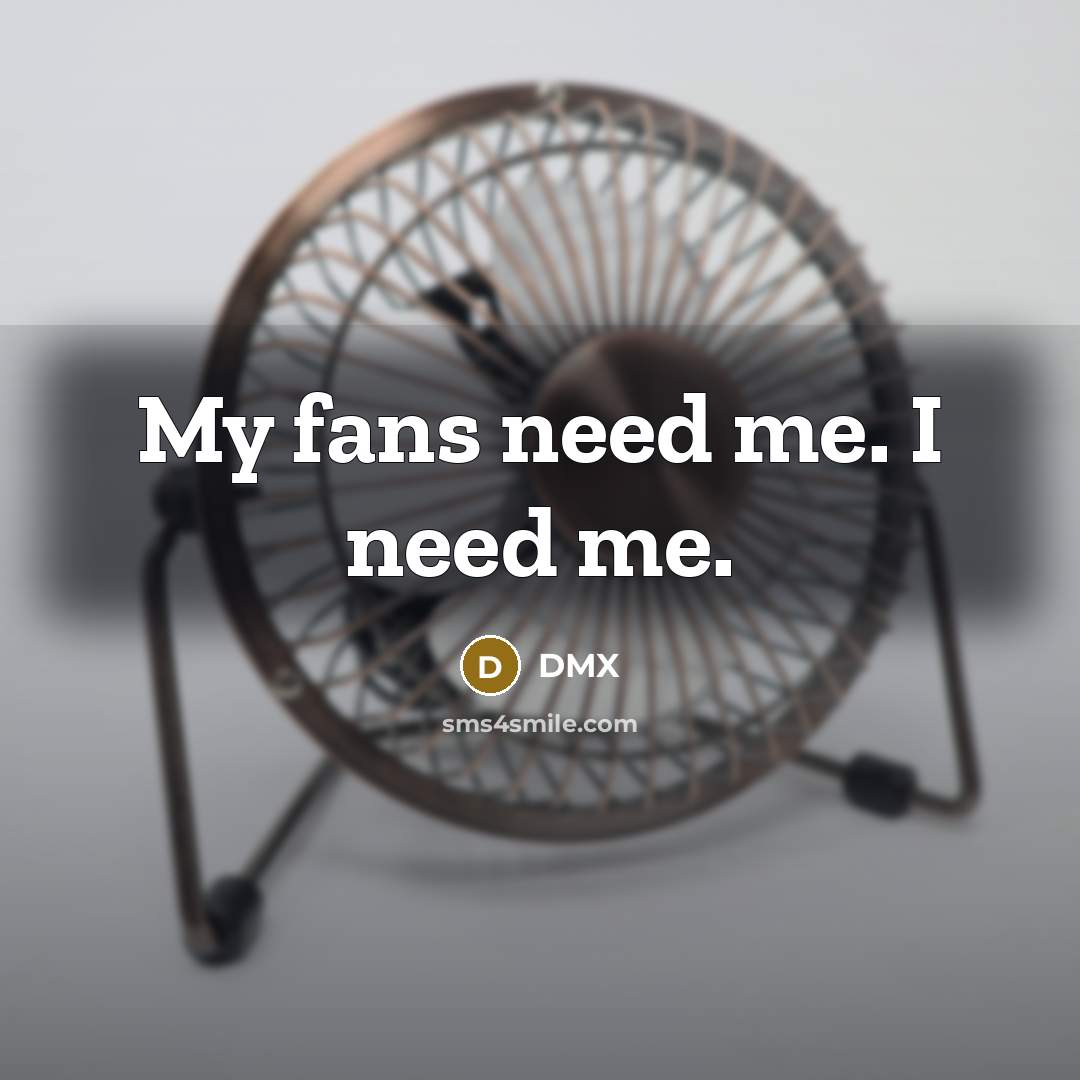 “My fans need me. I need me.…” quote by DMX