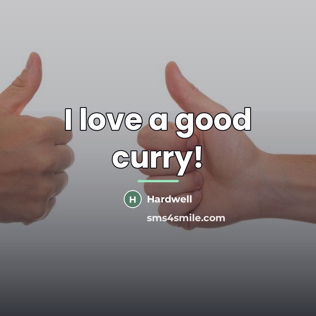 “I love a good curry!…” quote by Hardwell