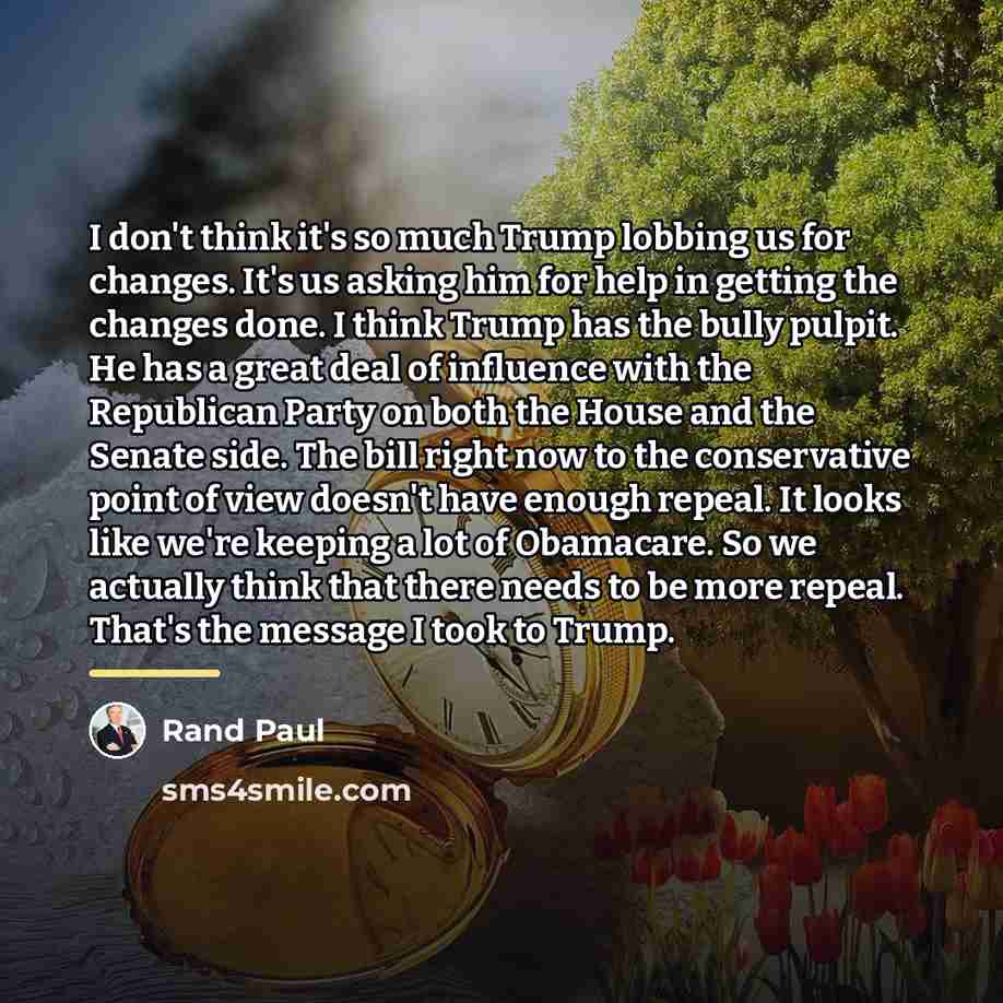 “I don't think it's so much Trump lobbing us for…” quote by Rand Paul