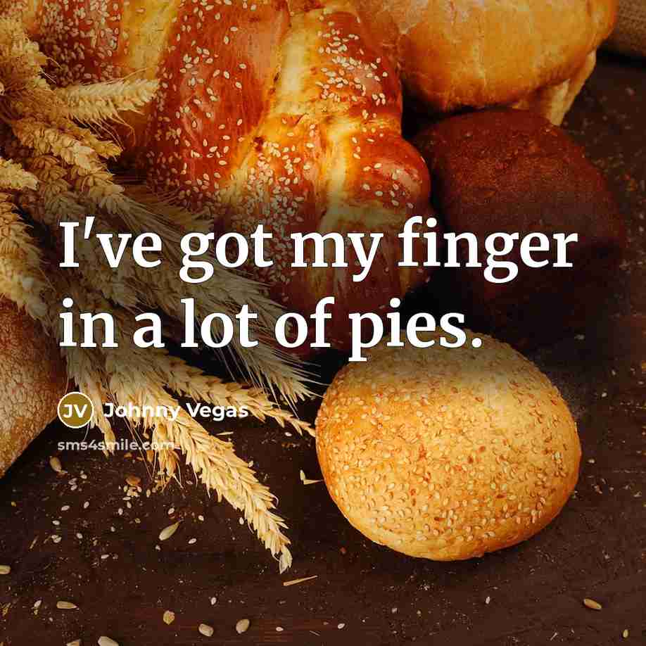 “I've got my finger in a lot of pies.…” quote by Johnny Vegas