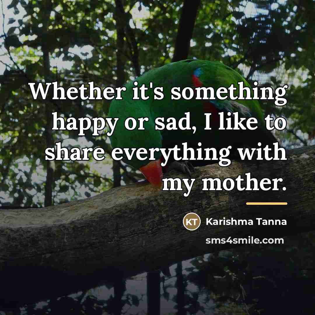 “Whether it's something happy or sad, I like to share…” quote by Karishma Tanna