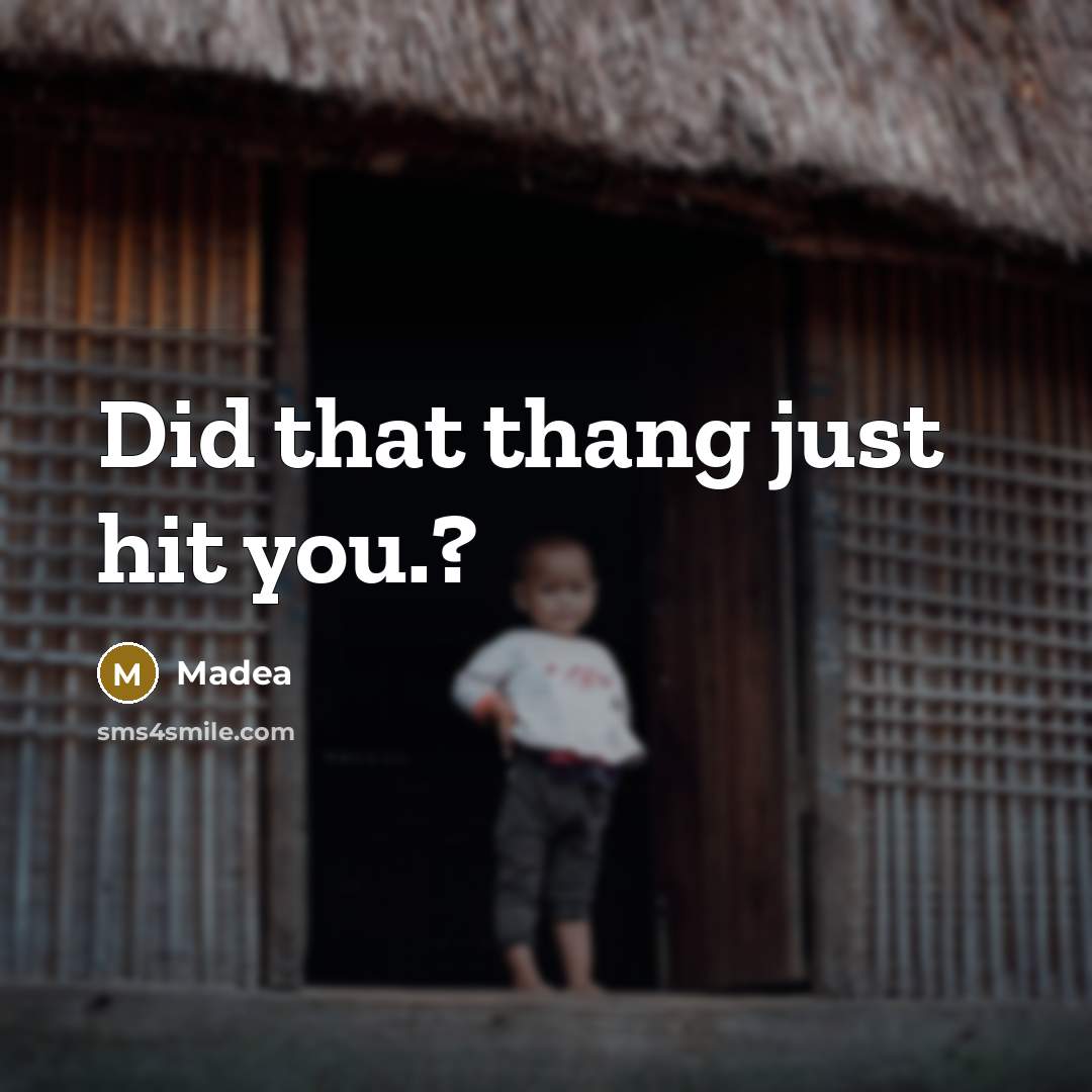 “Did that thang just hit you.?” quote by Madea