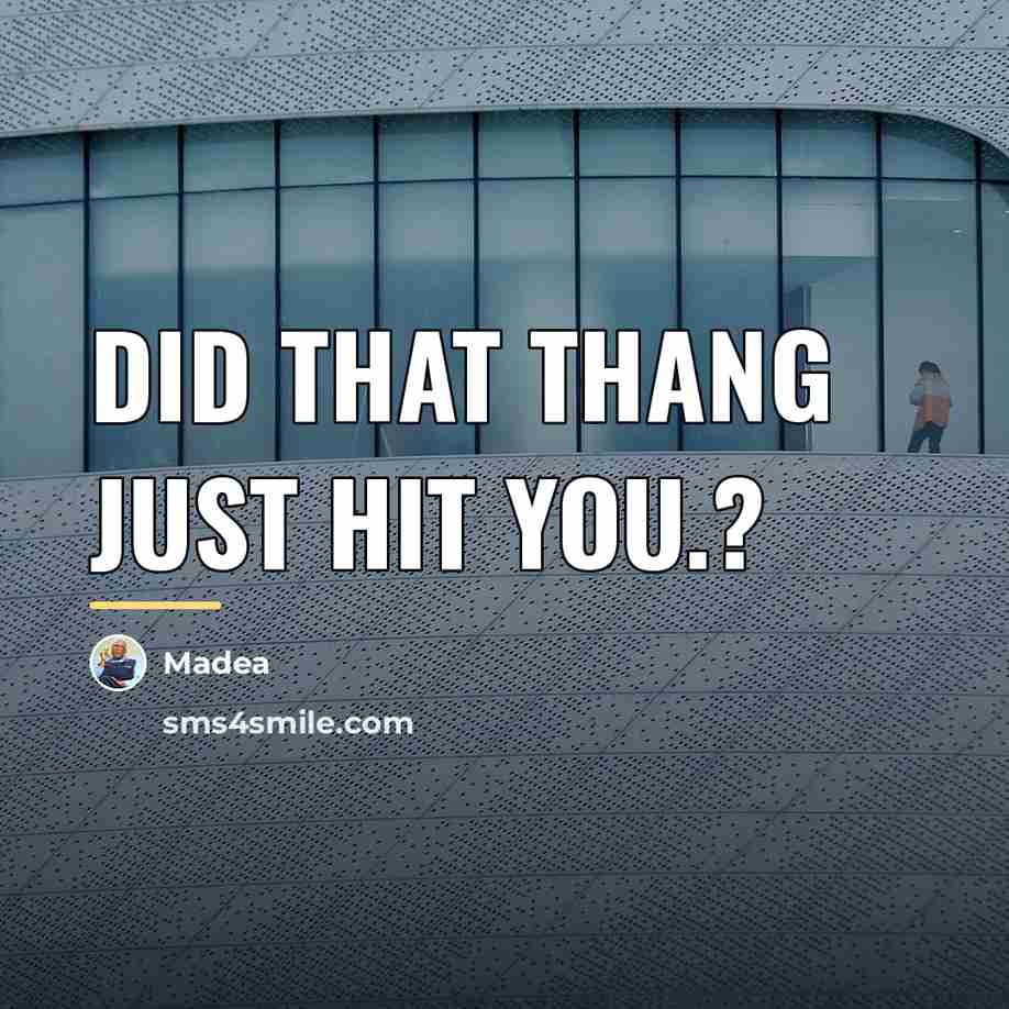 “Did that thang just hit you.?…” quote by Madea