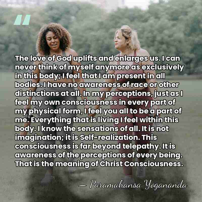The love of God uplifts and enlarges us. I can never think&hellip; - Paramahansa Yogananda